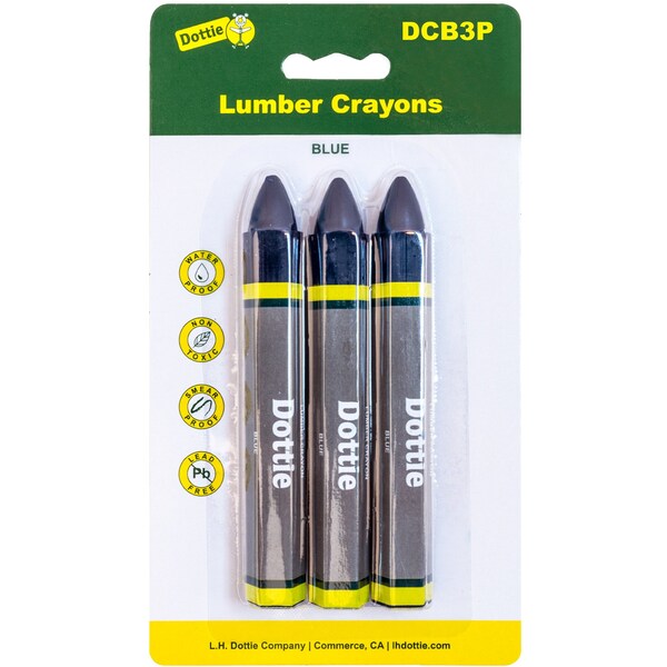 L.H. Dottie Blue Lumber Crayon (3 Pack)